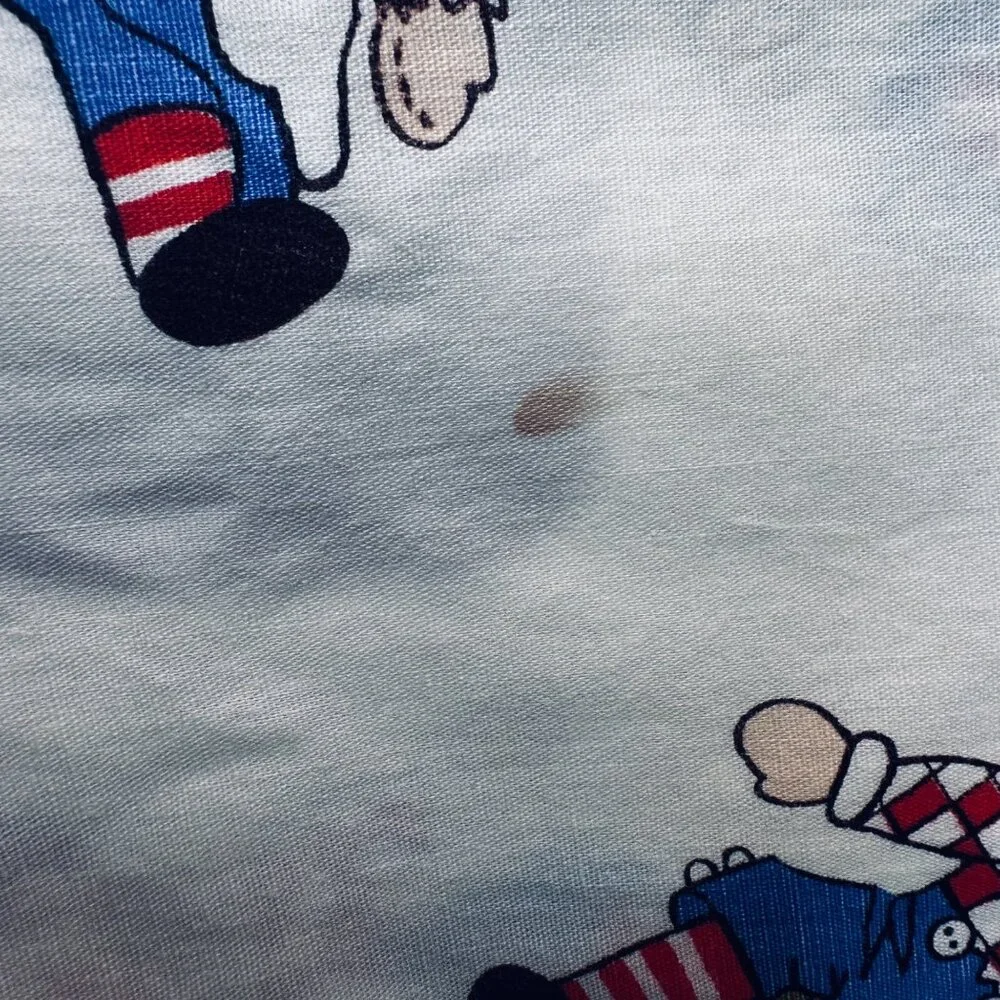 Vintage Raggedy Ann & Andy Curtain Panels Scrap Fabric 32x42 lot of 4
